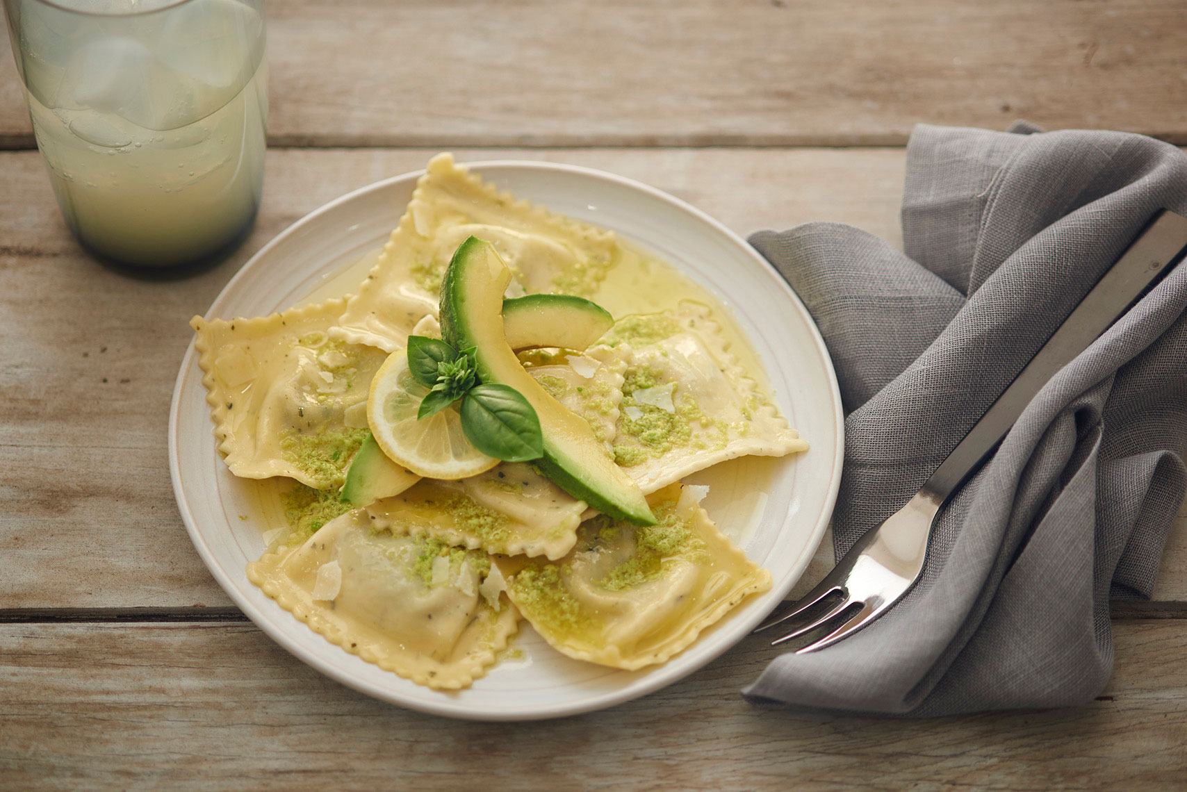 Lemon-ricotta-ravioli-with-avocado-sauce-parmesean-cheese-and-fresh ...